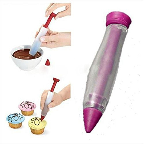 Silicone Cake Pastry Cookie Icing Decorating Syringe Cream Chocolate Plate Pen Bakeware Tools
