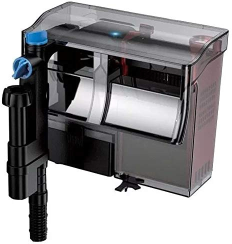 GRECH CBG-500 5W UV Hang On Back Aquarium Filter – 132 GPH HOB Power Filter for 10-30 Gallon Fish Tanks, External Filter with UV Water Clarifier