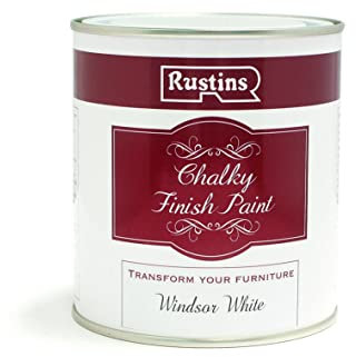 RUSTINS Chalky Finish Paint Windsor White 250ml