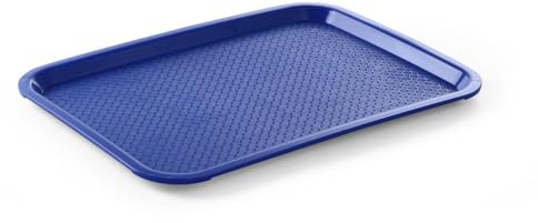 HENDI Vassoio da portata, medio, rettangolare, multiuso, vassoio da servizio, da cucina, per fast food, per servire cibo e bevande, 305x415x(H)20mm, blu, polipropilene