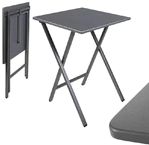 MOSKILA dcasa - Tavolo quadrato pieghevole grigio 48x48x65 cm