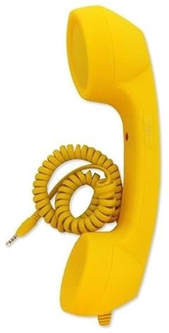 Eurowebbiz Combiné Fixe Filaire Filaire Kitsch téléphone rétro Micro Haut-par Bleu