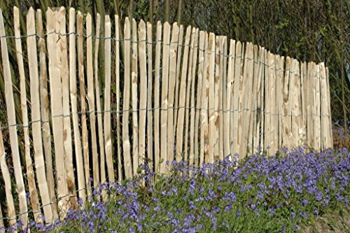Englischer Staketenzaun Kastanie - Länge 5 Meter, Höhe 122 cm, Lattenabstand 6-8 cm