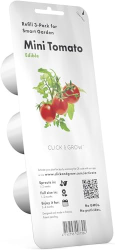 Click & Grow, Recambio Cápsulas de Cultivo de Tomate Cherry, Kit de 3 Unidades