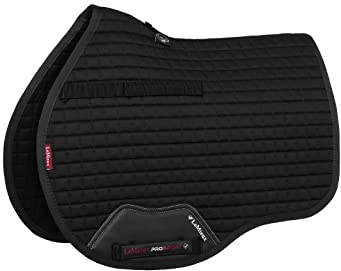 LeMieux General Purpose Cotton Square Saddle Pad - English Saddle Pads for Horses - Equestrian Riding Equipment and Accessories (Black - Small/Medium)