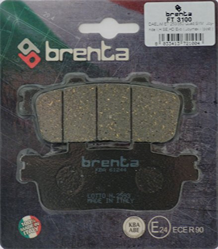 Brenta Plaquettes de Frein organiques moto pour daelim St 250 Sector Quad, e-tON rXL 150 Viper, SYM