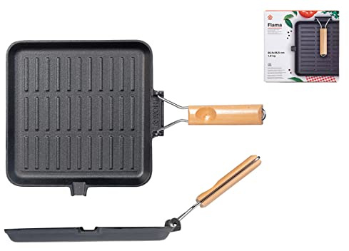 HOME Accueil Grille carrée en Fonte Cm28 Outil de Cuisine