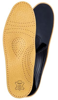 Kaps Plantillas Ortopédicas de Cuero con Soporte para El Arco para Pies Planos y Fascitis Plantar, Hombres Y Mujeres, Relax, Tamaños (42 EUR)