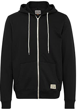 Blend BHNOAH Herren Sweatjacke Kapuzenjacke Hoodie mit Kapuze und Reißverschluss, Größe:M, Farbe:Black (70155)
