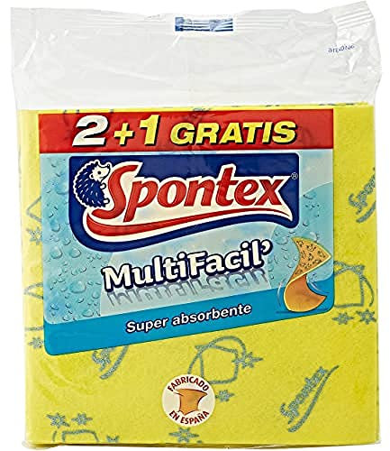 Spontex Bayeta Multifácil 2+1, Amarillo, 3 Unidad