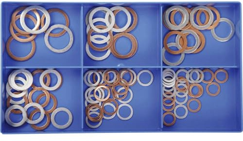 No Name 10024 100tlg. Kupfer-/Alu-Dichtring-Sortiment DIN 7603 Inhalt 100St