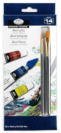 Royal & Langnickel Tube de peinture acrylique 12 couleurs