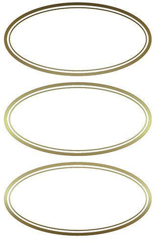 AVERY Zweckform 59419 Marmeladen Etiketten Gold Rahmen (wiederablösbar) 6 Aufkleber