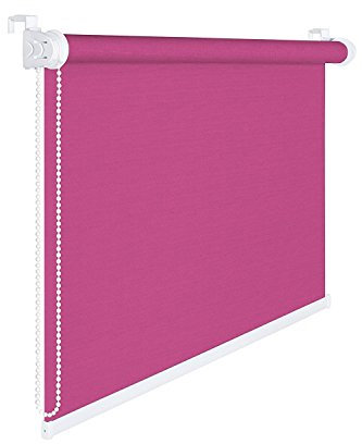 KS Handel 24 FENSTERROLLO 100 cm BREITE 175 cm LANG PINK ROSA VERDUNKLUNG 50% SICHTSCHUTZROLLO INKL. SEILZUG Fenster Rollo KLEMMROLLO 100x175