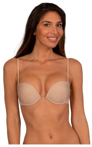 Wonderbra Damen Multiposition Bra Variabler Mit Vielen Verstellmöglichkeiten Push-up BH, Hautfarbe, 80A EU