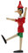 Teorema Giocattoli VD40192 Pinocchio aus Holz, Höhe 30 cm, Mehrfarbig