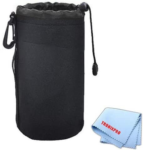 Large Neoprene Soft Lens Pouch For Canon EF 75-300mm f/4-5.6 III Lens, Canon EF 70-200mm f/2.8L IS II USM Lens, Canon EF 70-300mm f/4-5.6 IS USM Lens & More
