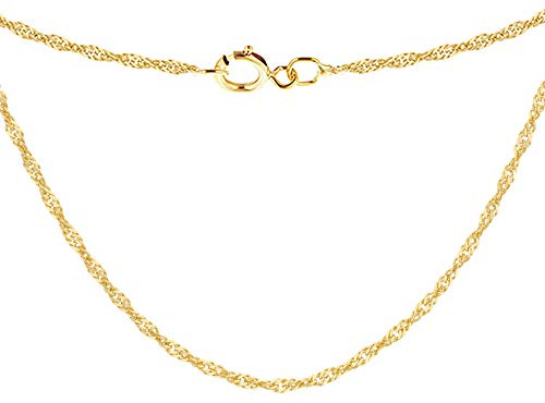CARISSIMA Catena Girocollo da Donna in Oro Giallo 9 ct, 0,9 mm, Taglio Diamante, Curb Twist, Lunghezza 46 cm/18 Pollici