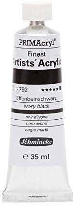 Schmincke – PRIMAcryl® - feinste Künstler-Acrylfarben, Elfenbeinschwarz - 35 ml