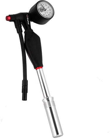Zefal Z Shock Aluminium Shock Pump, 25 bar/360 psi, 235 g- Silver/Black