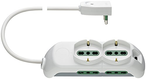 VIMAR C.B FP00520.CB Mobile Multipla 2 Presa Universale, 4P17/11 e Spb17, Cavo da 1,5 m, Senza USB, Bianco