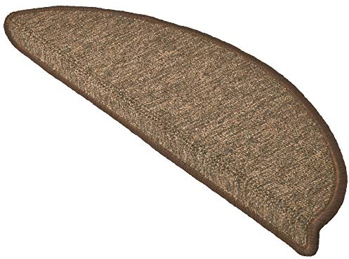 Beautissu 15 stycken Trappstegsmattor 55x15 cm – Självhäftande Smala Trappmattor för Inomhus, Halkskydd & Ljuddämpande Trappmatta Halvrund i Brun – ProStair | 55 x 15 cm 15 stycken bruna smala trappor trappmattor trappmatta trappmattor halvcirkelformade halkfria ProStair