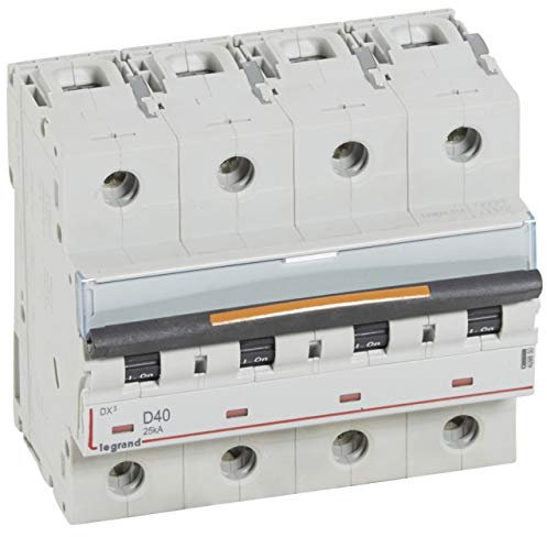 Disjoncteur DX³ - 25kA - 4P 400V~ - 40A - courbe D - 6 modules