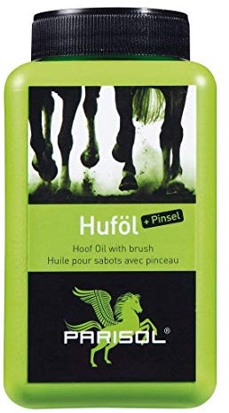 Parisol Huföl mit Pinsel, 500 ml, Huföl Pinselpack für strahlenden Glanz und gesundes Hufwachstum