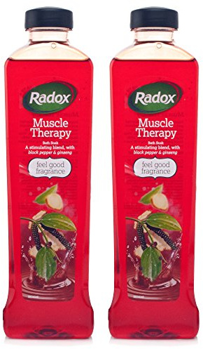 2X Radox Muscle Therapy Bath Soak 500ml Black Pepper & Ginseng Blend