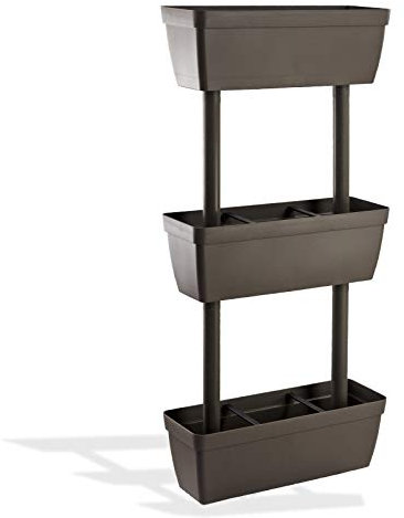 MACETERO VERTICAL DE PLÁSTICO 3 NIVELES