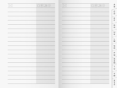 BRUNNEN 1070013 Adress-Registerheft (für Taschenkalender, 65 x 101 mm, Karton-Umschlag)