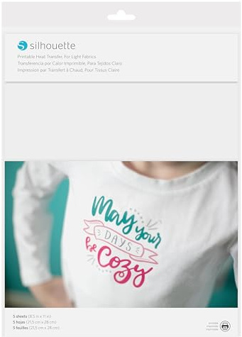 Silhouette Heat-Print-LT Printable Heat Transfer Material for Light Fabrics