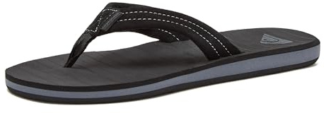 Quiksilver Carver Suede, Tongs Homme, Noir Solid Black, 45 EU