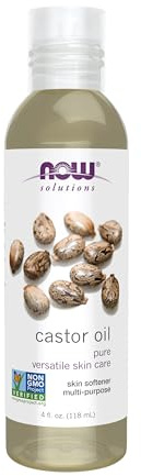 NOW Foods Solutions, Castor Oil, 100% Pure Versatile Skin Care, Multi-Purpose Skin Softener, 4-Ounce