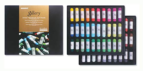 Honsell 4400260 – Gallery Artists' Handgjord Soft Pastell set med 60 landskap, handrullad pastel i konstnärskvalitet, mjuk konsistens