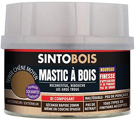 Sinto - Mastic a bois sintobois-fin - Finition.Blanc - Cond. ml.170 -
