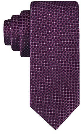 Calvin Klein Men's Steel Micro Solid A Tie, Berry, Regular