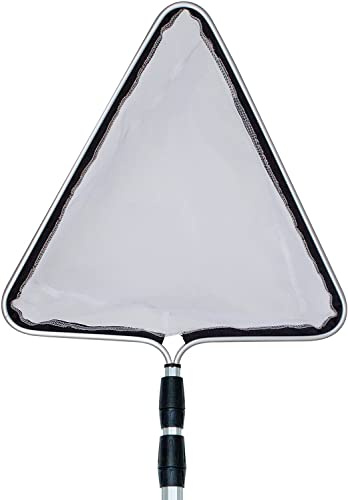 Söll 82242 Kescher, schwarz - extra feiner Algenkescher in dreieckiger Form aus hochwertigem Aluminium/teleskopierbar von 60-150 cm