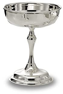 SWEET HOME Alzata per Dolci e Frutta in Metallo Placcato Argento cod.5049092 cm 21h diam.16 by Varotto & Co.