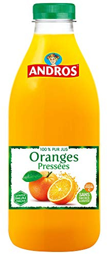 Andros 100% Pure Pasteurized Juice of Pressed Oranges 1 L