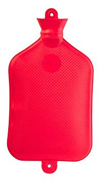 Gummi-Wärmflasche von Sänger, glatt, 3 Liter, rot
