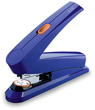 Novus B 8 FC Heftgerät (50 Blatt, Flachheftung, Hebelfunktion, inkl. 1000 Heftklammern) blau