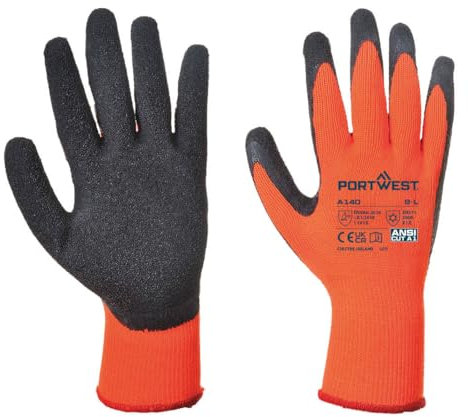 Portwest Gant Thermique Enduit Latex, Couleur: Orange, Taille: M, A140ORBM