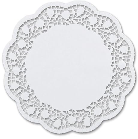 Stampini per Torta Rotonda centrini, Bianco, Pezzi, Carta, White, 28 cm