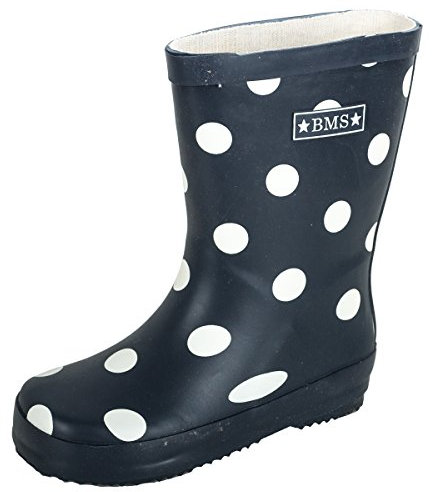 BMS Gummistiefel aus Naturkautschuk - Marine + Punke - 24