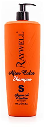 Raywell After Color Shampoo – Shampoo für coloriertes Haar, schützt die Farbe, verleiht Glanz, pH-hautneutral, feuchtigkeitsspendend, 1000 ml, ohne Parabene und Sulfate, Haarpflege für gefärbtes Haar