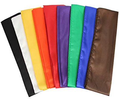 S.B.J - Sportland Schärpe aus Satin, Farbe schwarz für Kung Fu, Wushu, Budo, Kampfsport