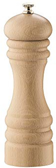 Zassenhaus Berlin Wood Pepper Mill, Refillable Pepper Grinder, 7.1 Inches (Natural)