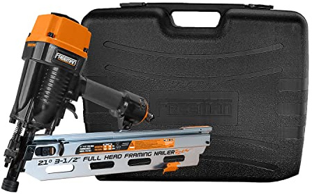 Freeman PFR2190 Pneumatic 21 Degree 3-1/2 Framing Nailer with Case