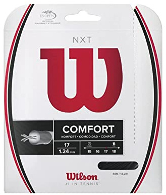 WILSON Sporting Goods NXT Tennis String Set, Black, 17-Guage